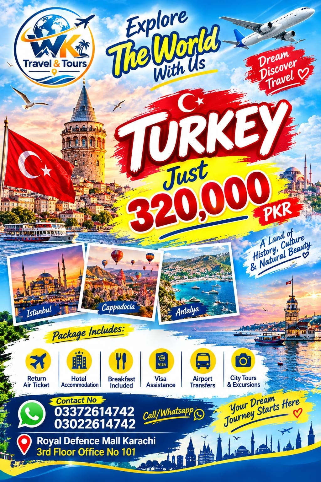 Explore Turkey: Istanbul, Cappadocia & Antalya