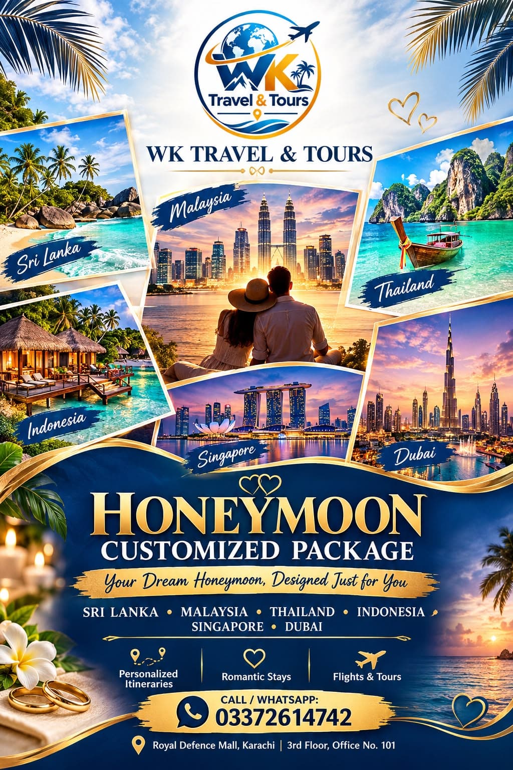 Honeymoon Customized Package: Romantic Getaways